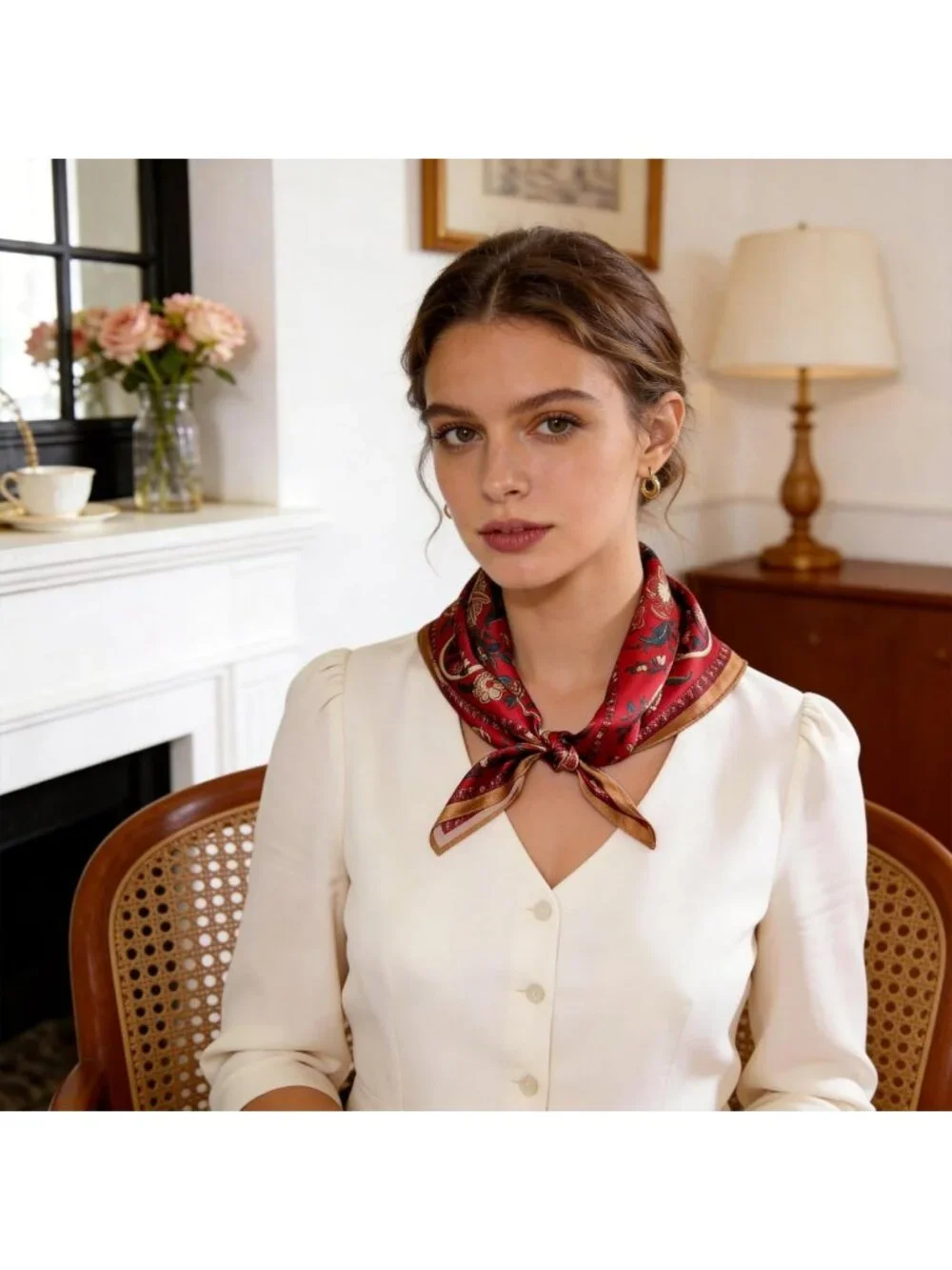 100% Mulberry Silk Scarf - 21